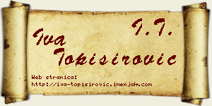 Iva Topisirović vizit kartica